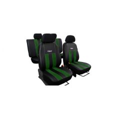   SKODA Octavia (I) Univerzális Üléshuzat GT prémium Alcantara és Eco bőr kombináció zöld fekete színben