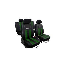   CHEVROLET Aveo Universeller Sitzbezug GT premium Alcantara und Eco leder Kombination grün schwarz in Farbe