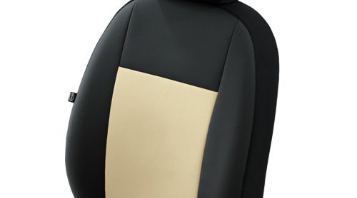 CHEVROLET Aveo Universeller Sitzbezug Pelle Eco leder beige schwarz in Farbe