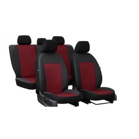   CHEVROLET Aveo Universeller Sitzbezug Pelle Eco leder bordeauxrot schwarz in Farbe