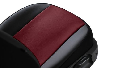 CHEVROLET Aveo Universeller Sitzbezug Pelle Eco leder bordeauxrot schwarz in Farbe