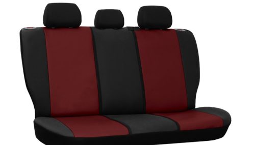 CHEVROLET Aveo Universeller Sitzbezug Pelle Eco leder bordeauxrot schwarz in Farbe