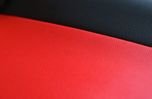 CHEVROLET Aveo Universeller Sitzbezug Pelle Eco leder rot schwarz in Farbe
