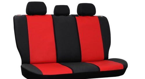 CHEVROLET Aveo Universeller Sitzbezug Pelle Eco leder rot schwarz in Farbe