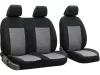 Sitzbezug Ford TRANSIT CUSTOM VIII. (3 Sitze) einzigartig PURE LINE PREMIUM textil grau schwarz farbe