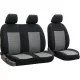 Sitzbezug Ford TRANSIT CUSTOM VIII. (3 Sitze) einzigartig PURE LINE PREMIUM textil grau schwarz farbe