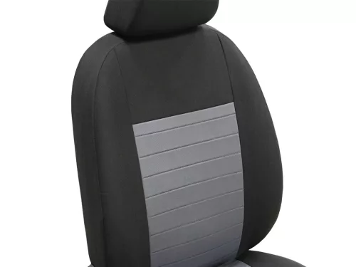 Sitzbezug Ford TRANSIT CUSTOM VIII. (3 Sitze) einzigartig PURE LINE PREMIUM textil grau schwarz farbe