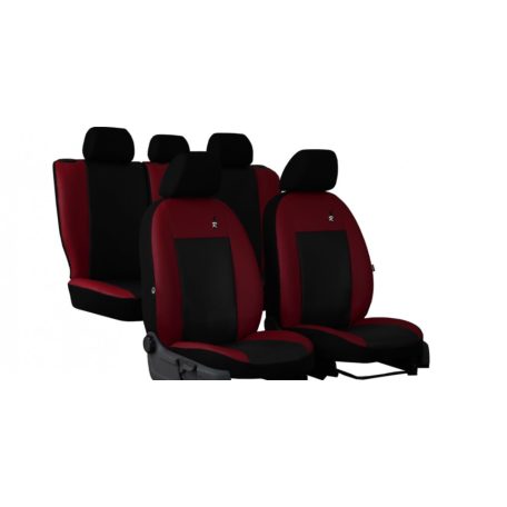 FIAT 125p Univerzális Üléshuzat Road Eco bőr gesztenyebarna fekete színben