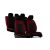FIAT 125p Univerzális Üléshuzat Road Eco bőr gesztenyebarna fekete színben