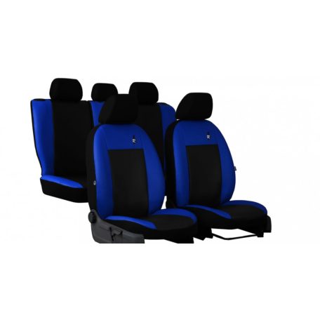 SKODA Favorit Univerzális Üléshuzat Road Eco bőr kék fekete színben