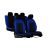 LANCIA Ypsilon (II) Univerzális Üléshuzat Road Eco bőr kék fekete színben