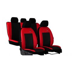   CHEVROLET Aveo Univerzális Üléshuzat Road Eco bőr piros fekete színben