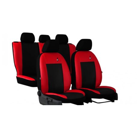 FIAT 125p Univerzális Üléshuzat Road Eco bőr piros fekete színben