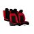 FIAT 125p Univerzális Üléshuzat Road Eco bőr piros fekete színben