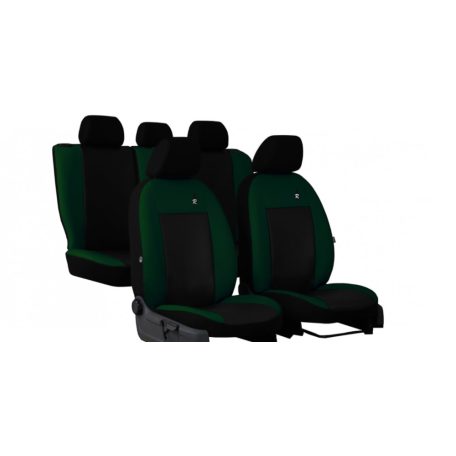 SKODA Fabia (I, II) Univerzális Üléshuzat Road Eco bőr zöld fekete színben