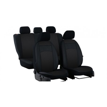 FIAT 125p Univerzális Üléshuzat Royal Eco bőr és textil kombináció fekete színben EX1
