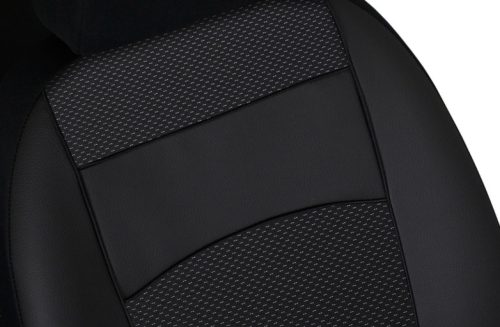 CHEVROLET Aveo Universeller Sitzbezug Royal Eco leder und textil Kombination schwarz in Farbe EX1