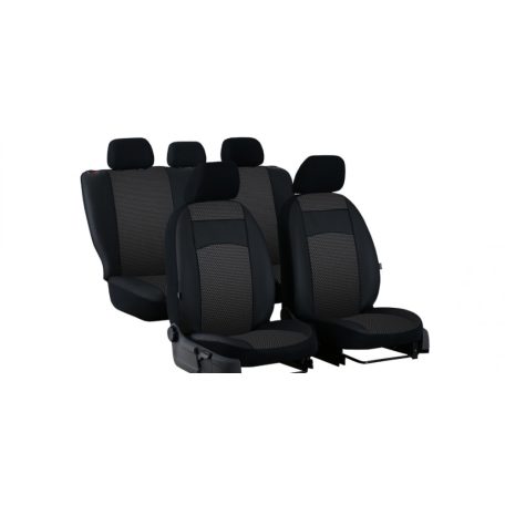 FIAT 125p Univerzális Üléshuzat Royal Eco bőr és textil kombináció fekete színben EX5