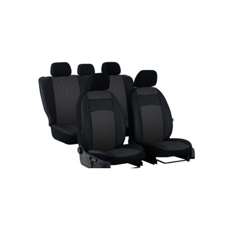 FIAT 125p Univerzális Üléshuzat Royal Eco bőr és textil kombináció fekete színben EX8