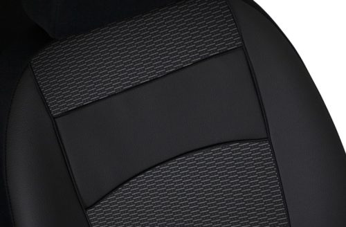 CHEVROLET Aveo Universeller Sitzbezug Royal Eco leder und textil Kombination schwarz in Farbe EX8