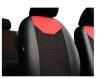 Universeller Sitzbezug Spider Eco leder und Polsterstoff Kombination rot schwarz in Farbe