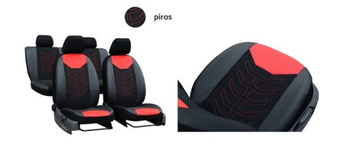 Universeller Sitzbezug Spider Eco leder und Polsterstoff Kombination grau schwarz in Farbe