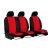 Univerzális Üléshuzat Standard Eco bőr (2+1 SZ) EXTRA elülső üléshuzat szett piros