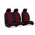 Univerzális Üléshuzat Standard Eco bőr (2+1 SZ) EXTRA elülső üléshuzat szett bordó