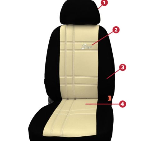 CHEVROLET Aveo Universeller Sitzbezug S-type Eco leder beige in Farbe