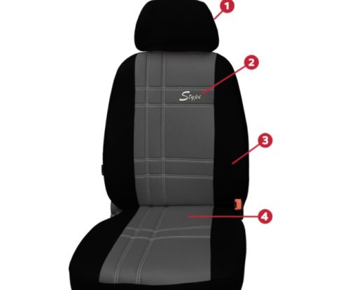 CHEVROLET Aveo Universeller Sitzbezug S-type Eco leder bordeauxrot in Farbe