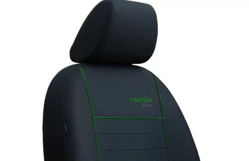 Univerzális Üléshuzat Trend Line (1+1 SZ) textil szürke/zöld színben