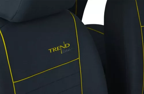 Univerzális Üléshuzat Trend Line (1+1 SZ) textil szürke/sárga színben