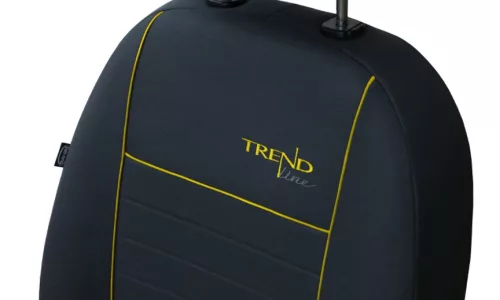 Univerzális Üléshuzat Trend Line (1+1 SZ) textil szürke/sárga színben