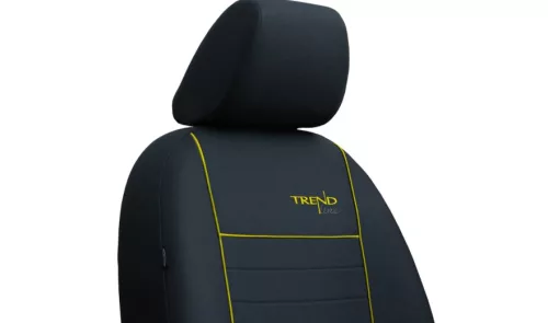 Univerzális Üléshuzat Trend Line (1+1 SZ) textil szürke/sárga színben