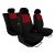 FIAT 125p Univerzális Üléshuzat Tuning Due velúr szövet és kárpit kombináció fekete és bordó színben