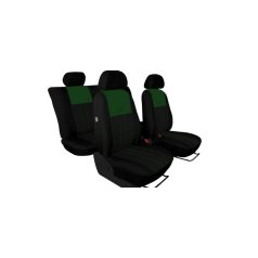   FIAT 125p Univerzális Üléshuzat Tuning Due velúr szövet és kárpit kombináció fekete és zöld színben