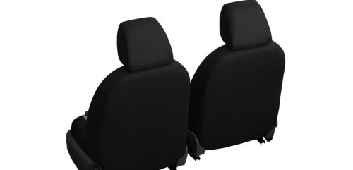 CHEVROLET Aveo Universeller Sitzbezug Tuning Due Veloursstoff und Polsterstoff Kombination grau und rot in Farbe