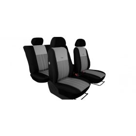   CHEVROLET Aveo Universeller Sitzbezug Tuning Due Veloursstoff und Polsterstoff Kombination hellgrau und dunkelgrau in Farbe