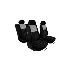   FIAT 125p Univerzális Üléshuzat Tuning Due velúr szövet és kárpit kombináció fekete és szürke színben