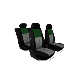   CHEVROLET Aveo Universeller Sitzbezug Tuning Due Veloursstoff und Polsterstoff Kombination grau und grün in Farbe