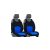 Univerzális trikó üléshuzat pár Tuning 100% velúr kék fekete színben