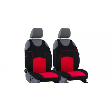 Univerzális trikó üléshuzat pár Tuning 100% velúr piros fekete színben