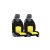 Univerzális trikó üléshuzat pár Tuning 100% velúr sárga fekete színben