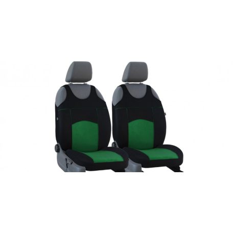 Univerzális trikó üléshuzat pár Tuning 100% velúr zöld fekete színben