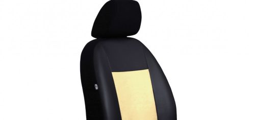 SEAT Leon (I) Universeller Sitzbezug Unico Eco leder und Alcantara Kombination beige in Farbe