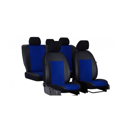 LANCIA Ypsilon (II) Univerzális Üléshuzat Unico Eco bőr és Alcantara kombináció kék színben