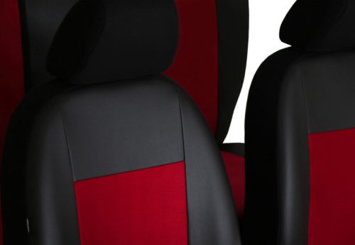 CHEVROLET Aveo Universeller Sitzbezug Unico Eco leder und Alcantara Kombination rot in Farbe