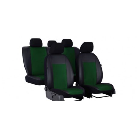Univerzális Üléshuzat Unico Eco bőr és Alcantara kombináció zöld színben
