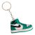 Kosárlabda cipő kulcstartó zöld fehér színben