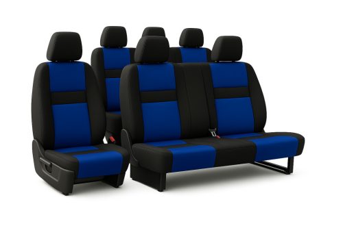ComfortTex™ Prémium Méretpontos Üléshuzat FORD TRANSIT CUSTOM DUPLA CABIN 6 seats VII (2013-2023) – választható színekben, UV álló, AIRBAG SAFE, egyedi felirattal/logóval kérhető